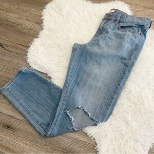 J.Crew Stretch Straight Leg Jeans 29 Distressed Light Wash